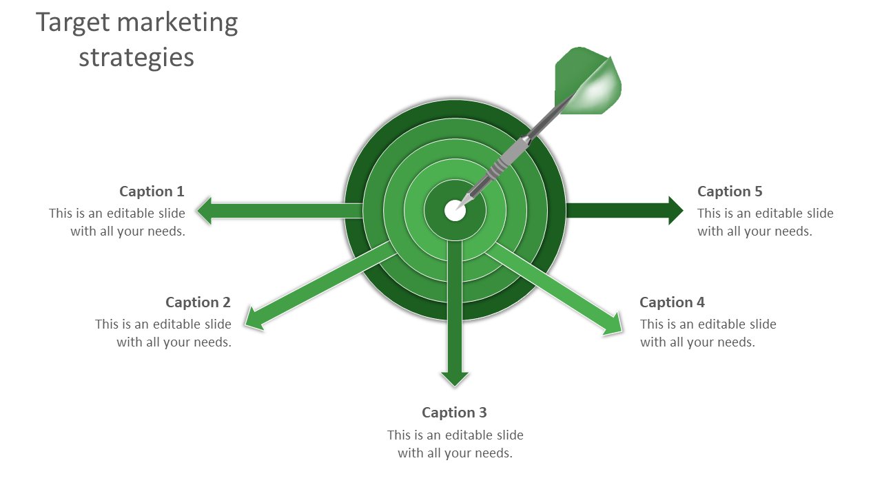 Free - Glorious green color Target marketing strategies slides